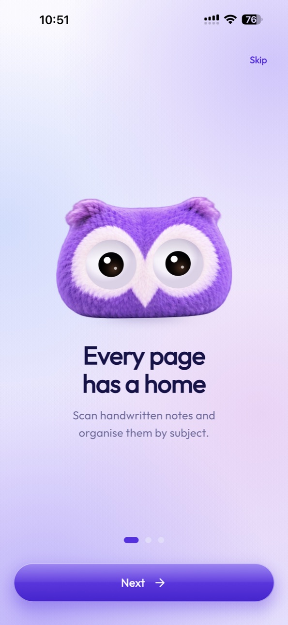 StudyNest welcome screen on iPhone 15 Pro Max
